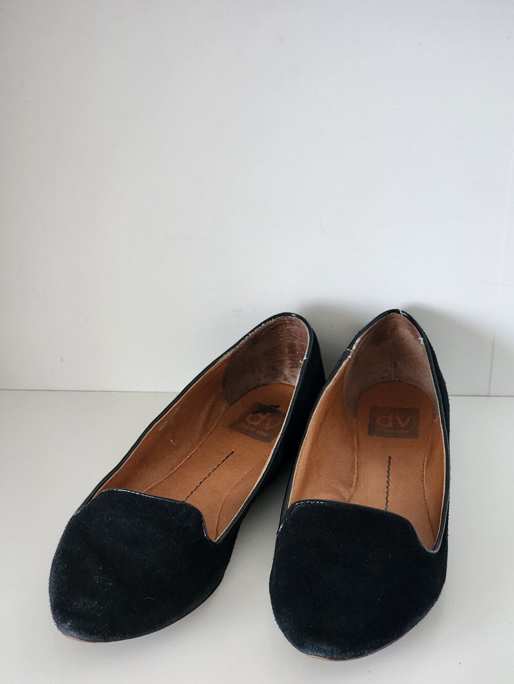 Dolce Vita Lissa Black Suede Smoking Slippers / Loafer Flats